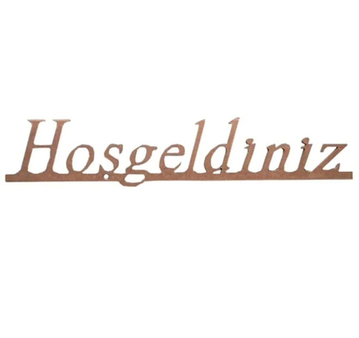 Ahşap Boyanababilir Mdf " Hoşgeldiniz " Temalı Dekoratif Duvar Yazısı