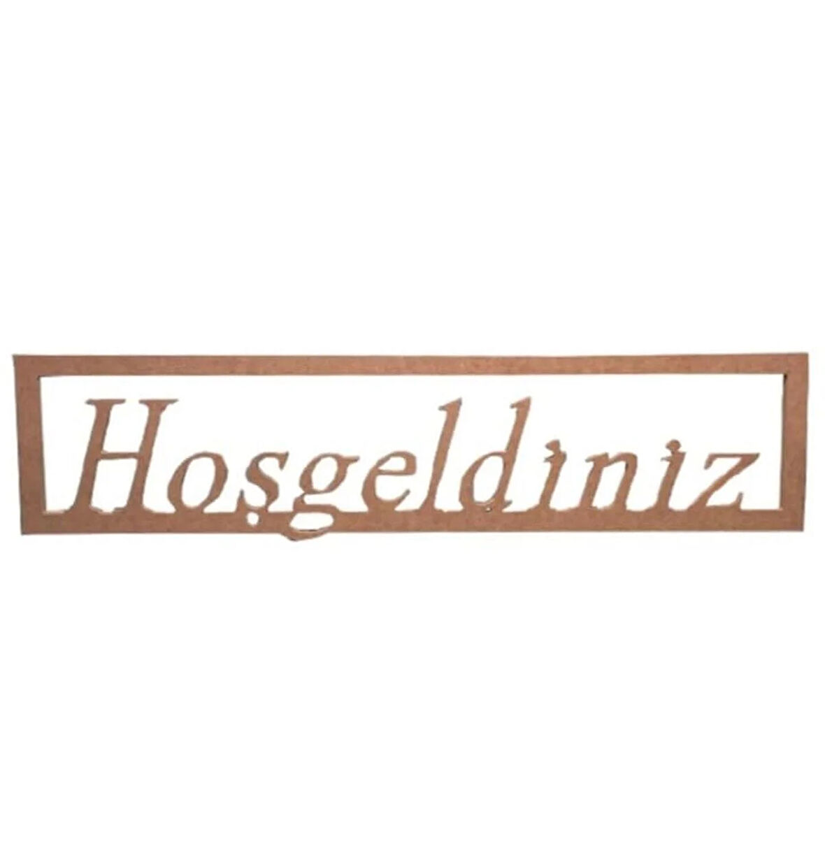 Ahşap Boyanababilir Mdf Çerçeveli " Hoşgeldiniz " Temalı Dekoratif Duvar Yazısı