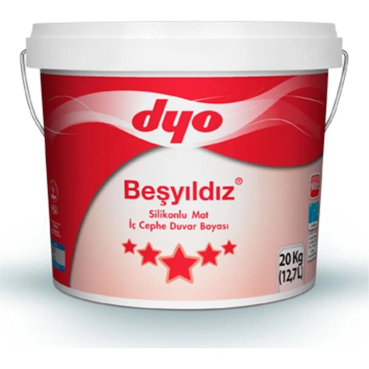 Dyo Beşyıldız Silikonlu Mat Iç Cephe Duvar Boyası 10 kg Renk:0723 TROPİK