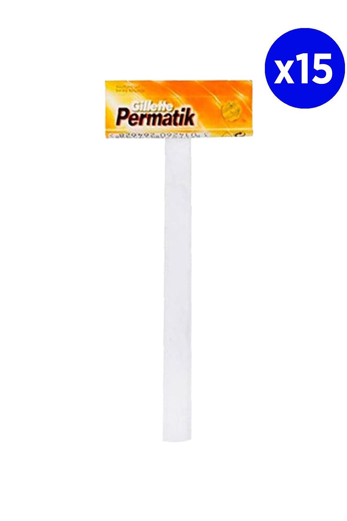 Gillette Permatik Tek Bıçaklı Tıraş Bıçağı x 15 Adet