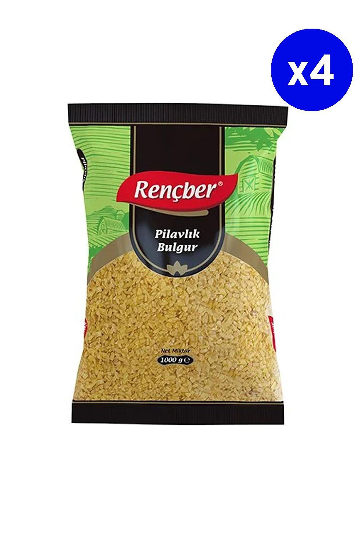 Rençber Pilavlık İri Bulgur 1 Kg x 4 Adet