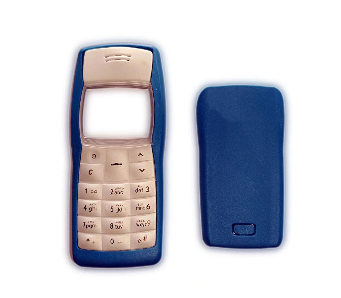 Nokia 1100 Kapak Nokia 1100 uyumlu Mavi Kapak ön Kapak Arka Kapak Tuş Takımı