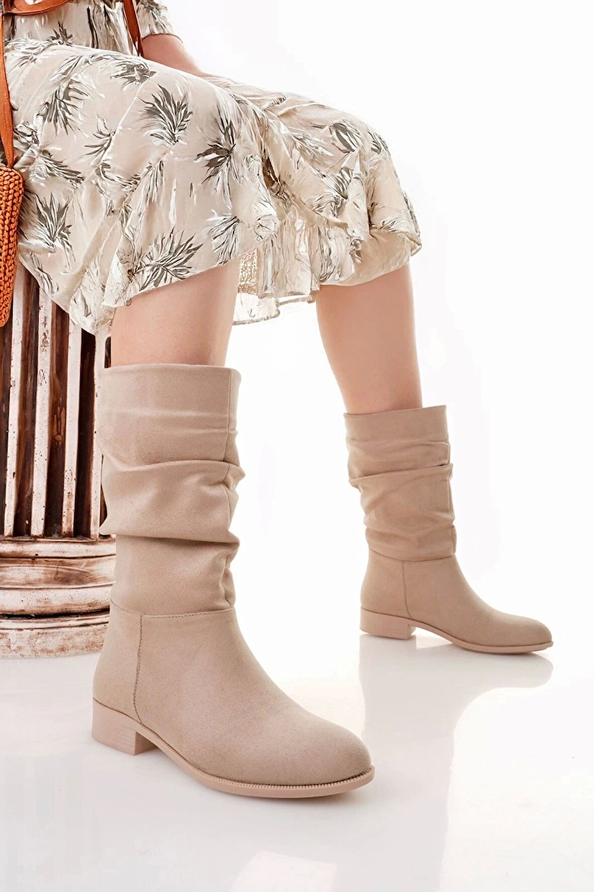 Plod Bej Süet Çizme