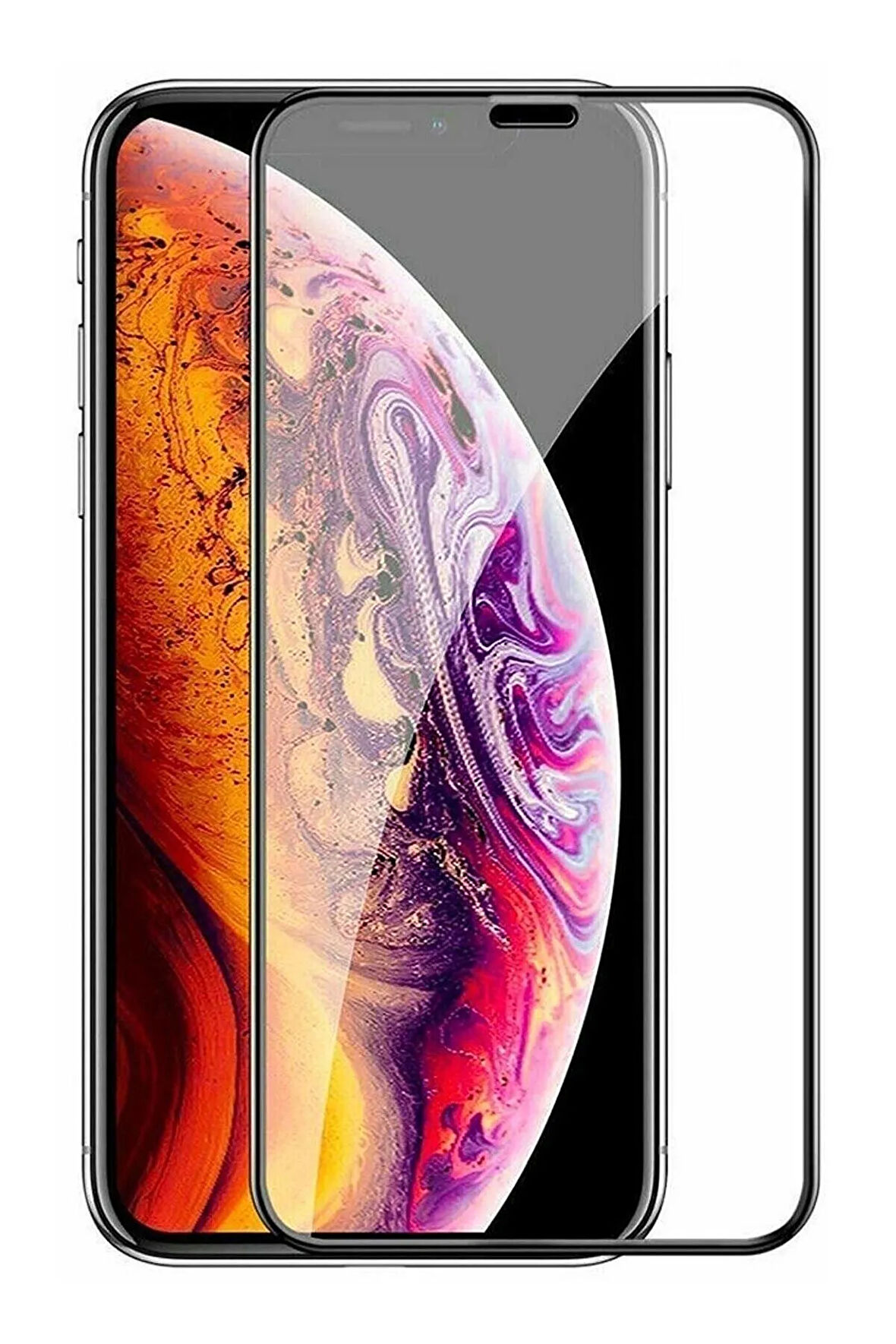 Iphone Xs Max Uyumlu Tam Kaplayan Kırılmaz Temperli Ekran Koruyucu Cam - Extra İnce