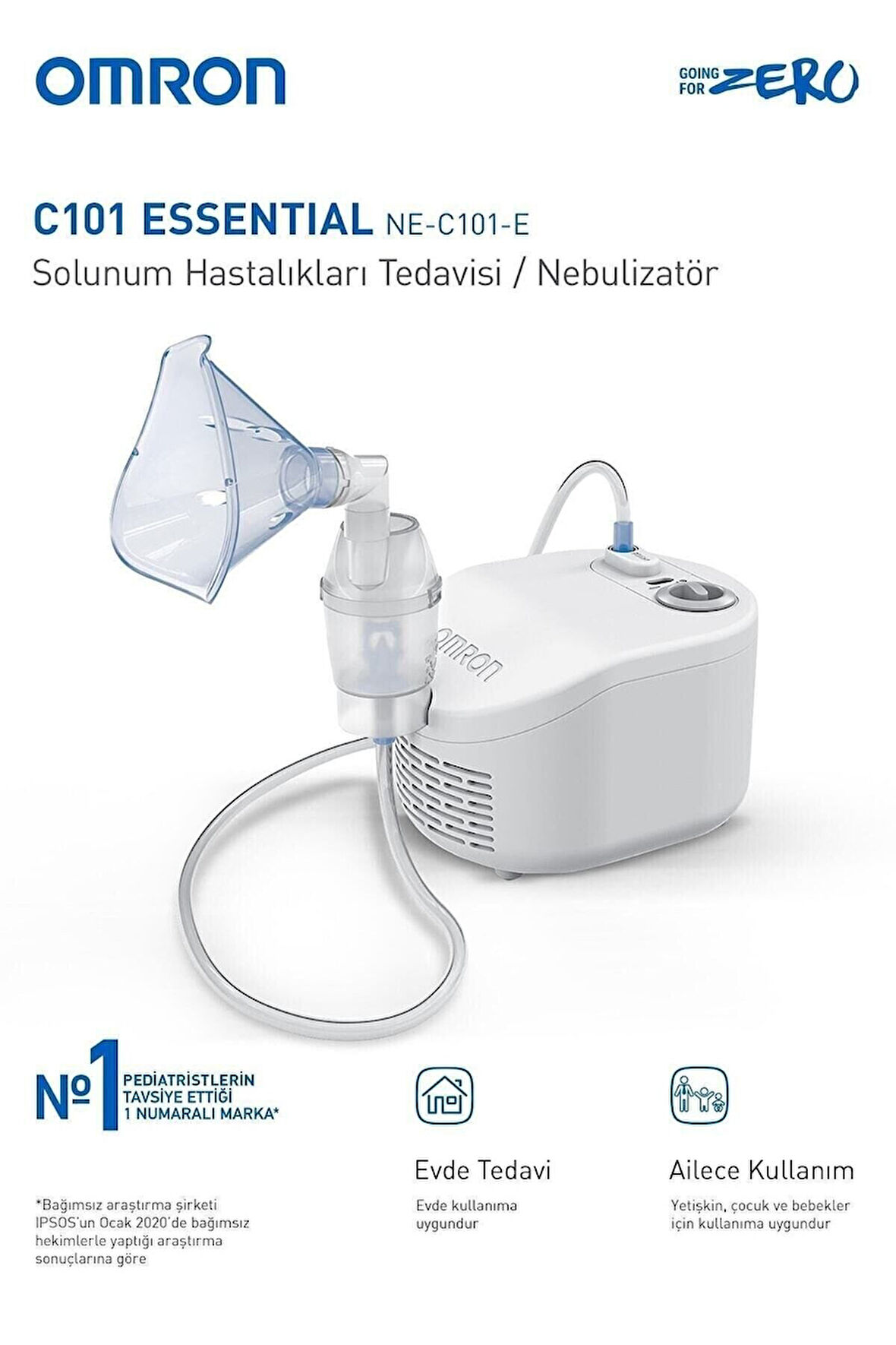 Kompresörlü Buhar Makinesi Nebulizatör Ne-c101-e