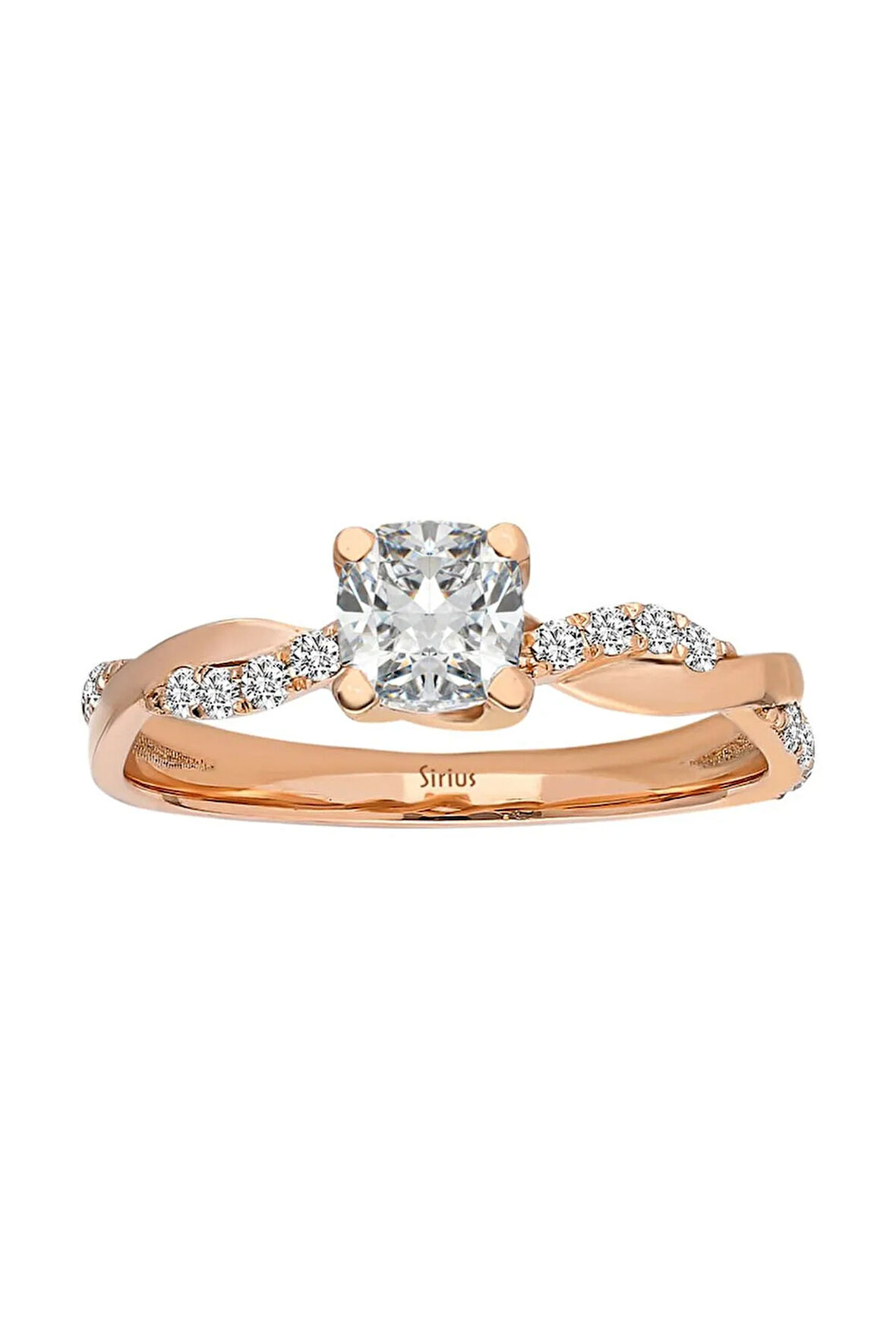 D Renk Toplam 0,60 Karat Yastık Kesim Pırlanta Tektaş Yüzük