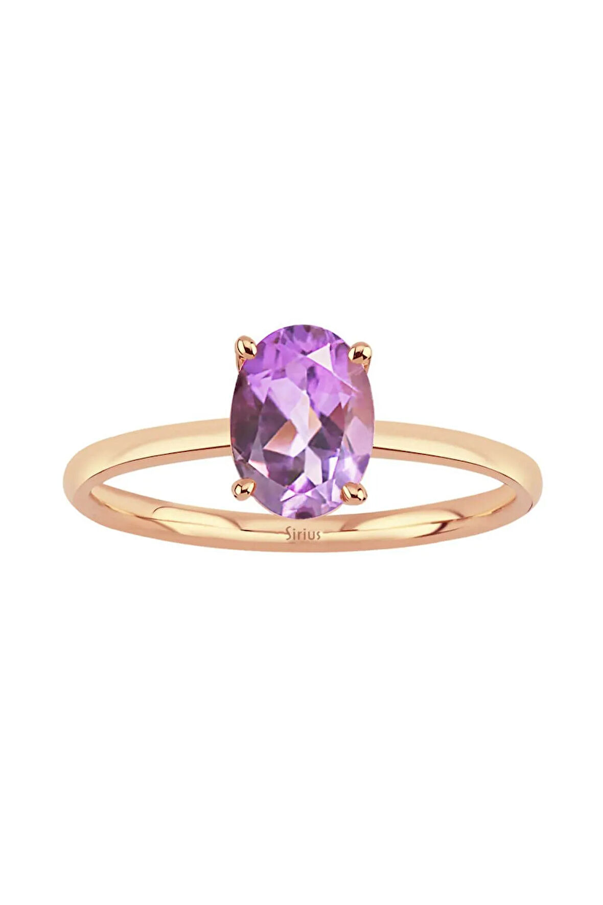 Oval Ametist Taşlı Esila Yüzük 0602R0052