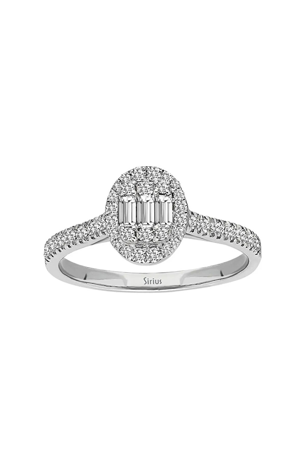 F Renk 0,43 Karat Baget Pırlanta Yüzük