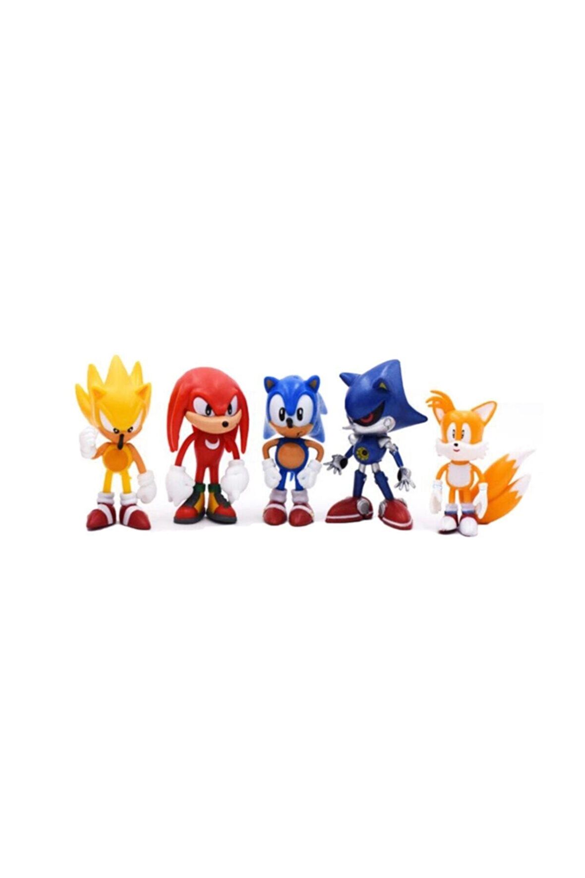 Oyuncak Sonic Mini Figür Oyuncak 5 Figürlü Oyuncak Seti Super Metal Kirpi Sonic Tails Knuckles