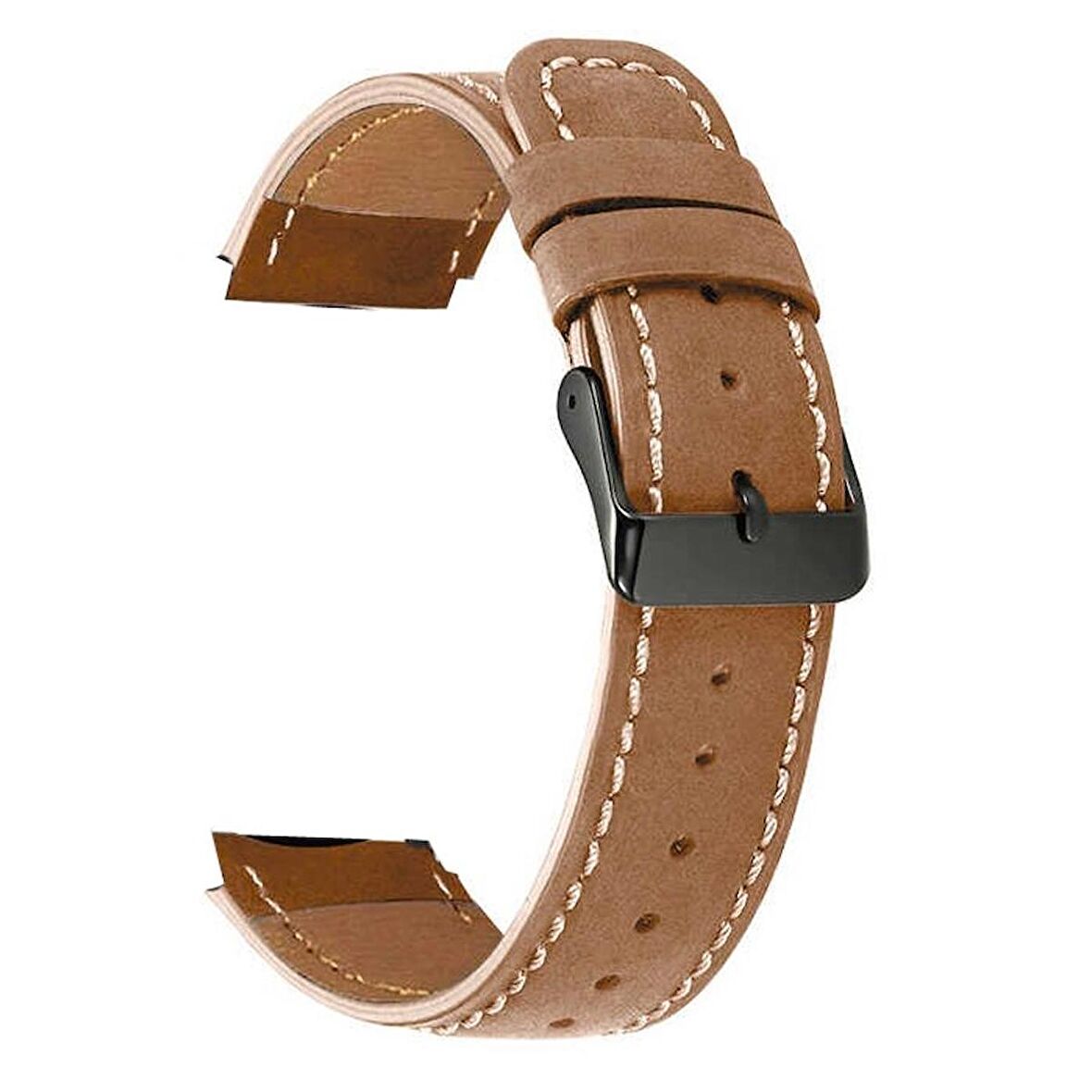 Gpack Amazfit GTR 47mm Lite Kordon A Kalite Suni Deri Kançalı KRD 29