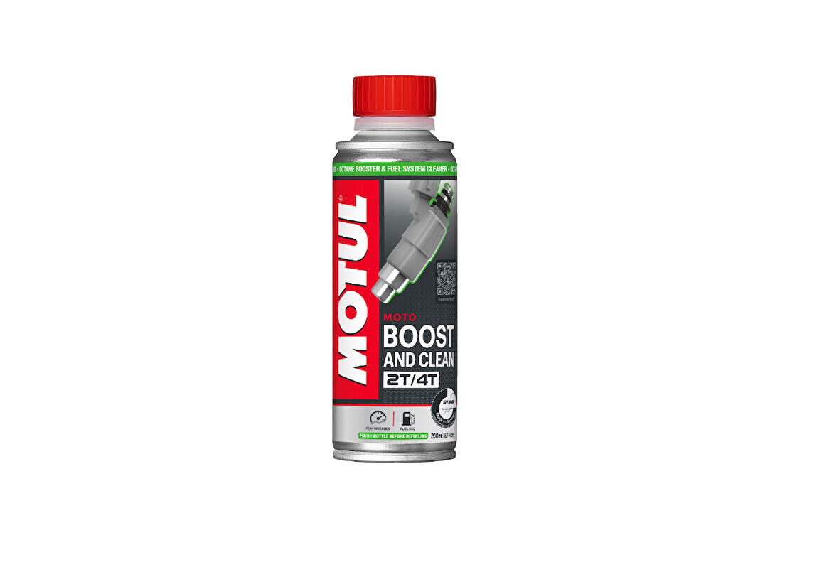 Motul Boost And Clean Moto - Oktan Arttırıcı ve Yakıt Temizleyici 200 ml.