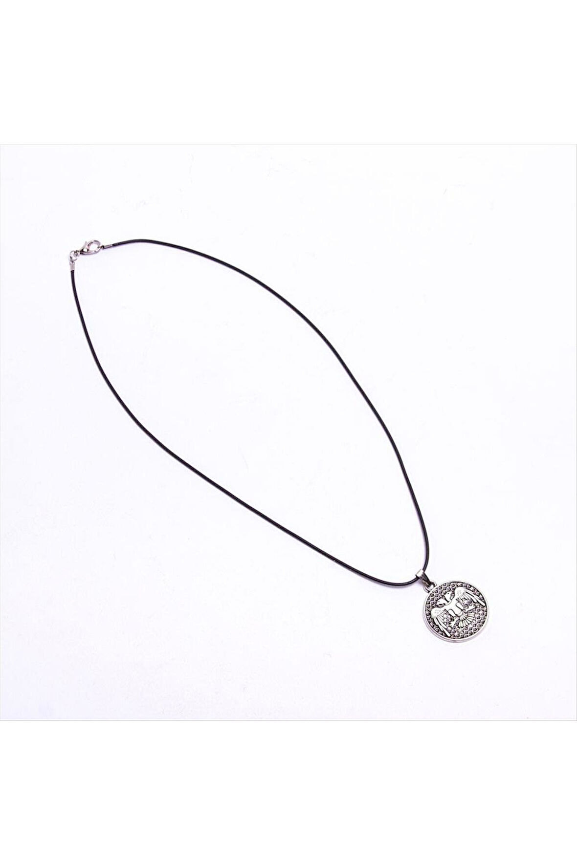 Çift Başlı Kartal Figürlü Vinlex Deri Kolye