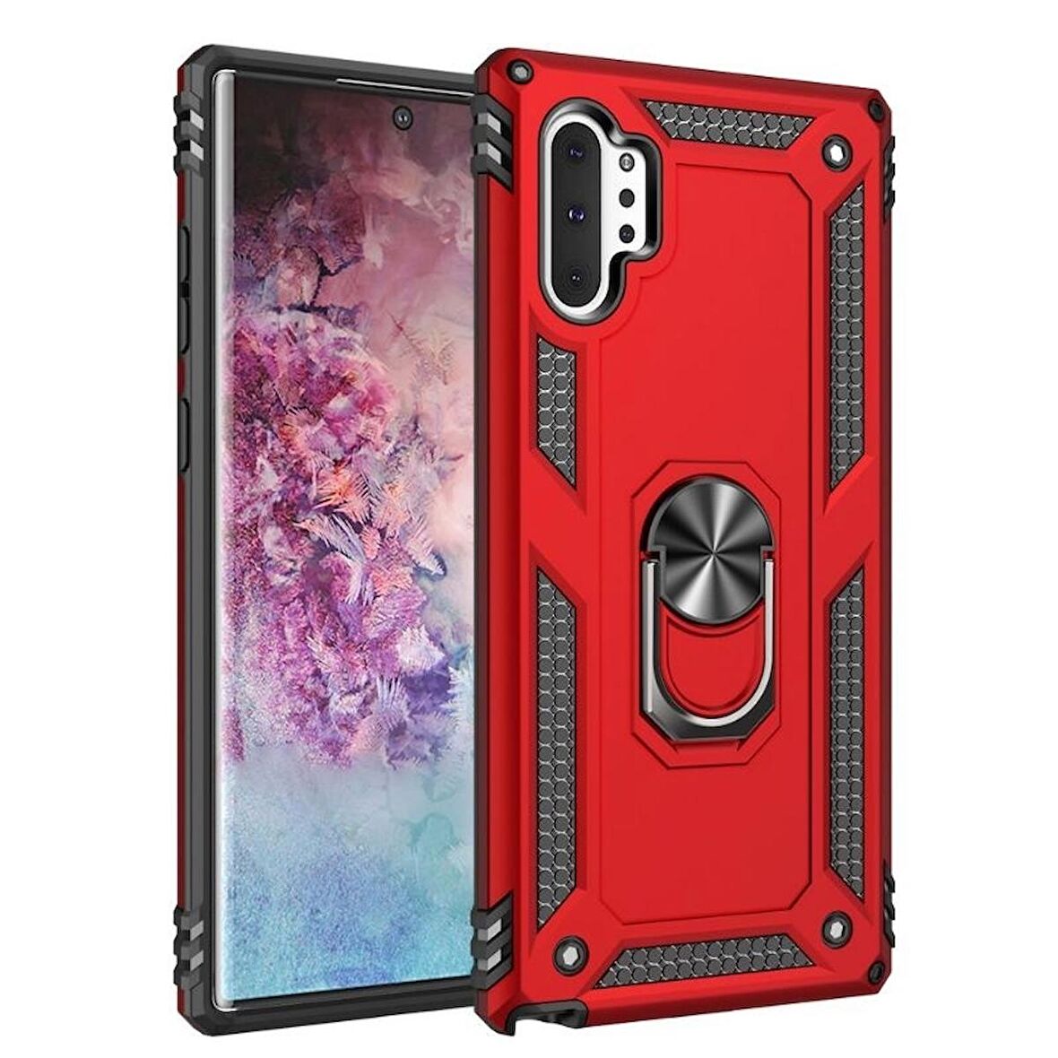 Smcase Samsung Galaxy Note 10 Plus Vega Yüzüklü Tank Kapak Kılıf