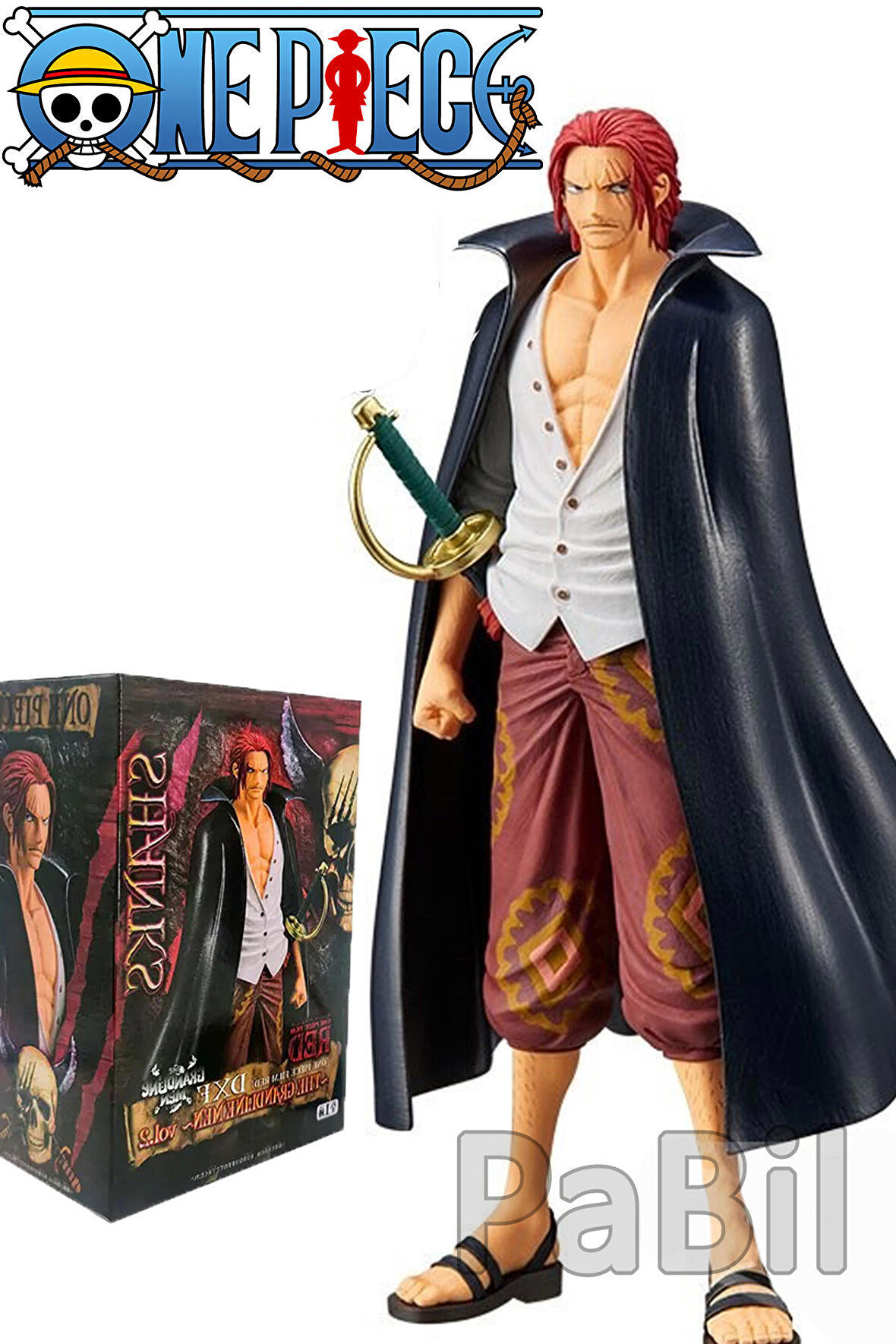 One Piece Anime Hediyelik Oyuncak Biblo Aksiyon Figür Kutulu 18 Cm - Shanks