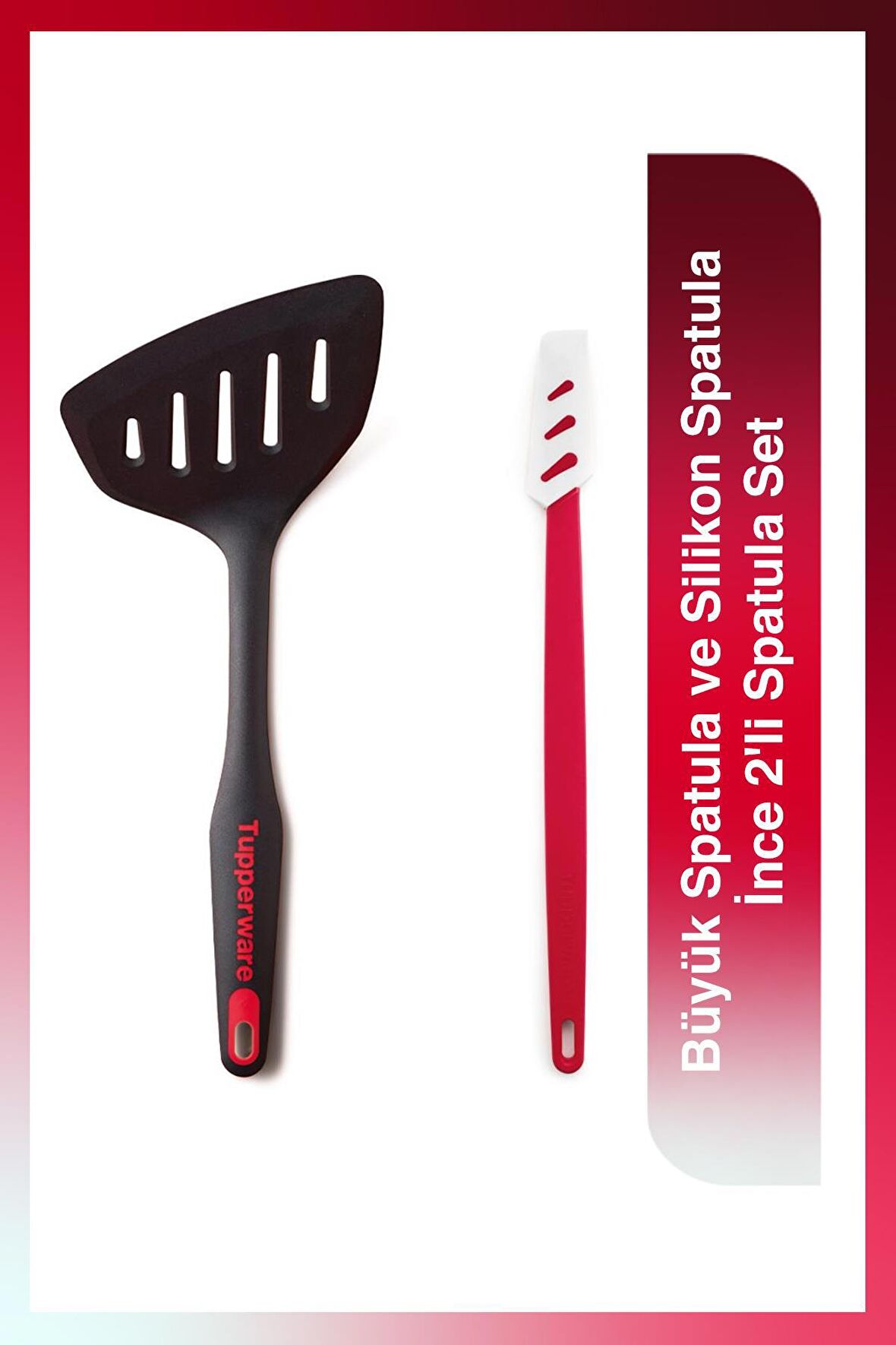 Büyük Spatula ve Silikon Spatula İnce 2'li Spatula Set