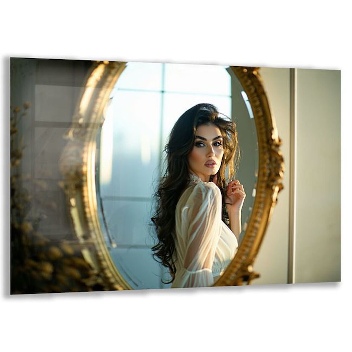 İnsan Cam Tablo - Güzel Kadınlar - Yatay Motif 03-066