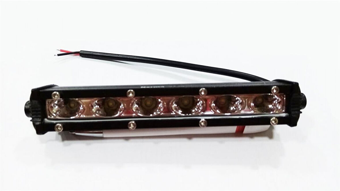Motospartan Motosiklet Sis Farı Norma Led Yatay 6 Led Beyaz Işık Tek Mod - Düz (1 Adet)