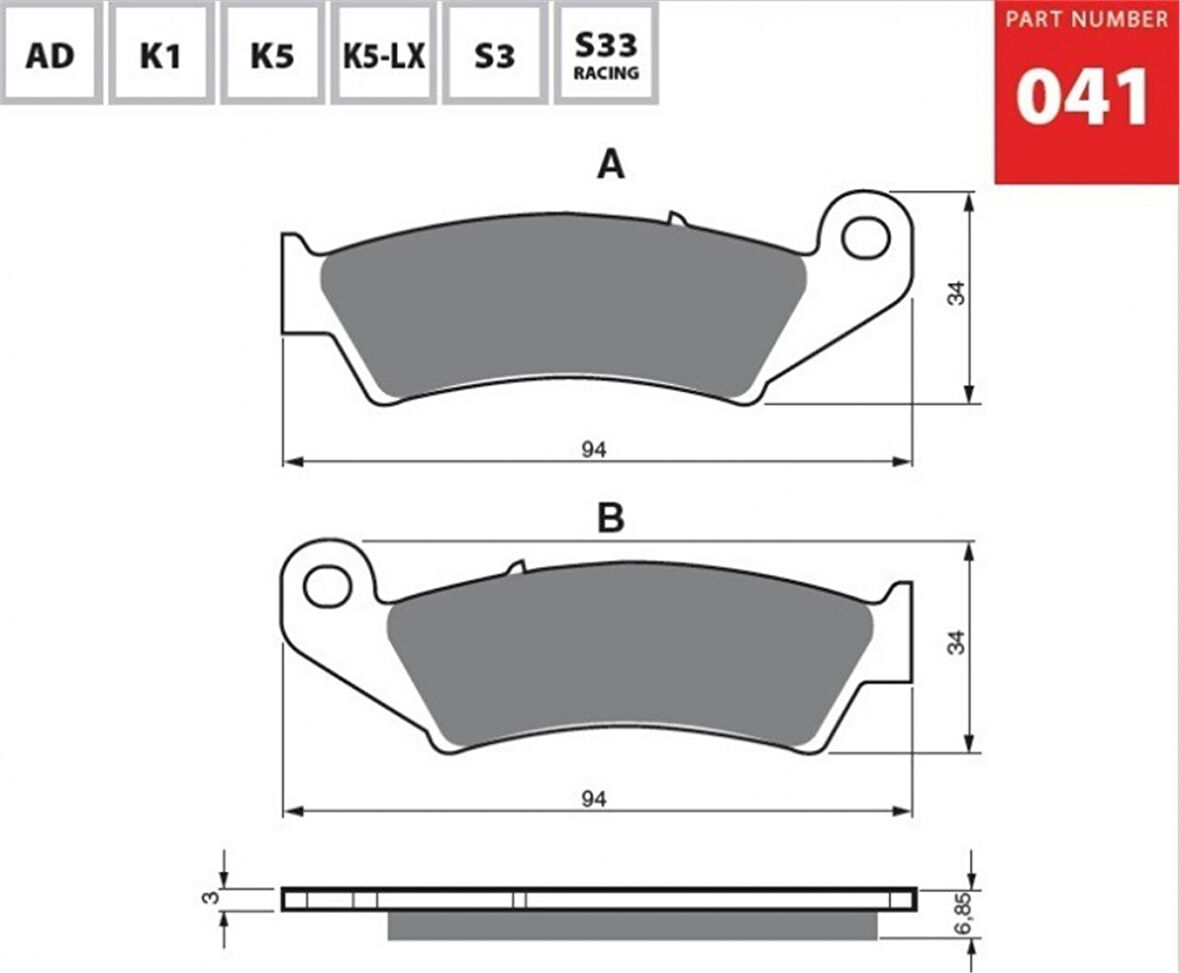 Gold Fren Balatası 041 Ön Honda Crf 230 L M 250 450 X R Xl 650 V Transalp Xrv 750 Afrıca Twın
