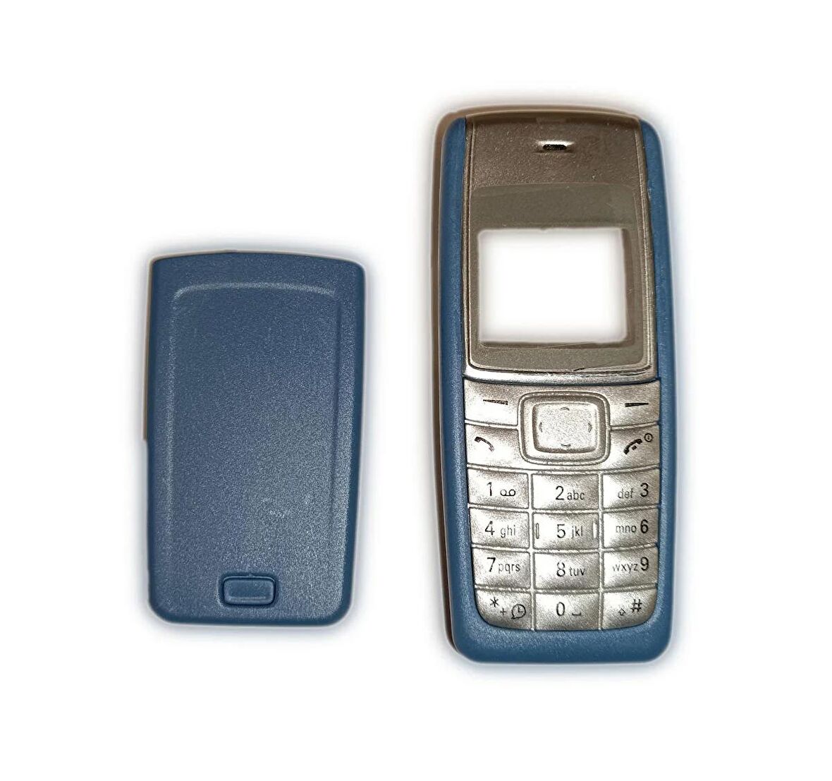 Nokia 1110 Kapak Nokia 1110 1112 110i uyumlu Mavi ön Kapak Arka Kapak Tuş Takımı