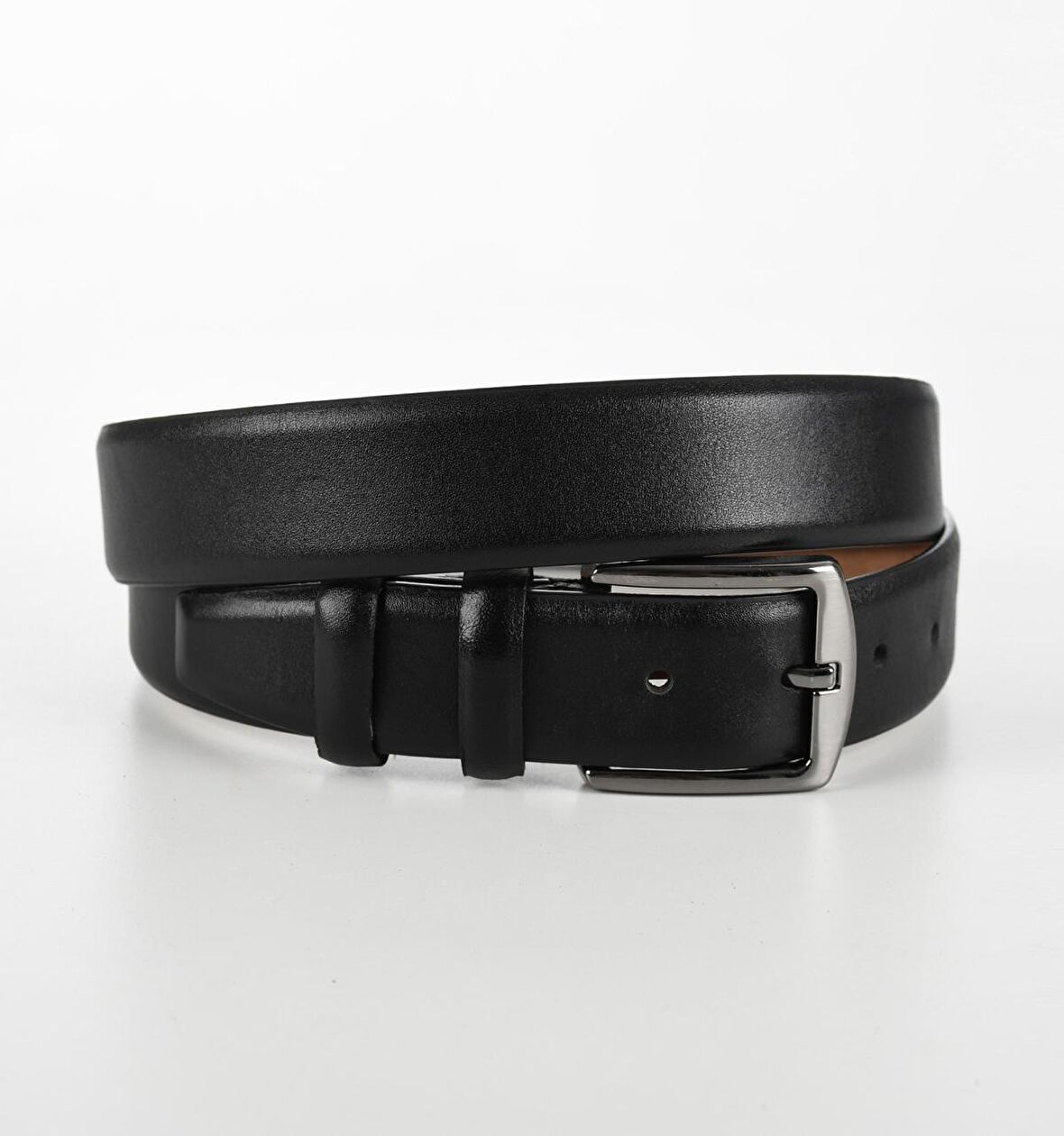 Erkek Siyah Klasik Mat Deri Kemer 1701395