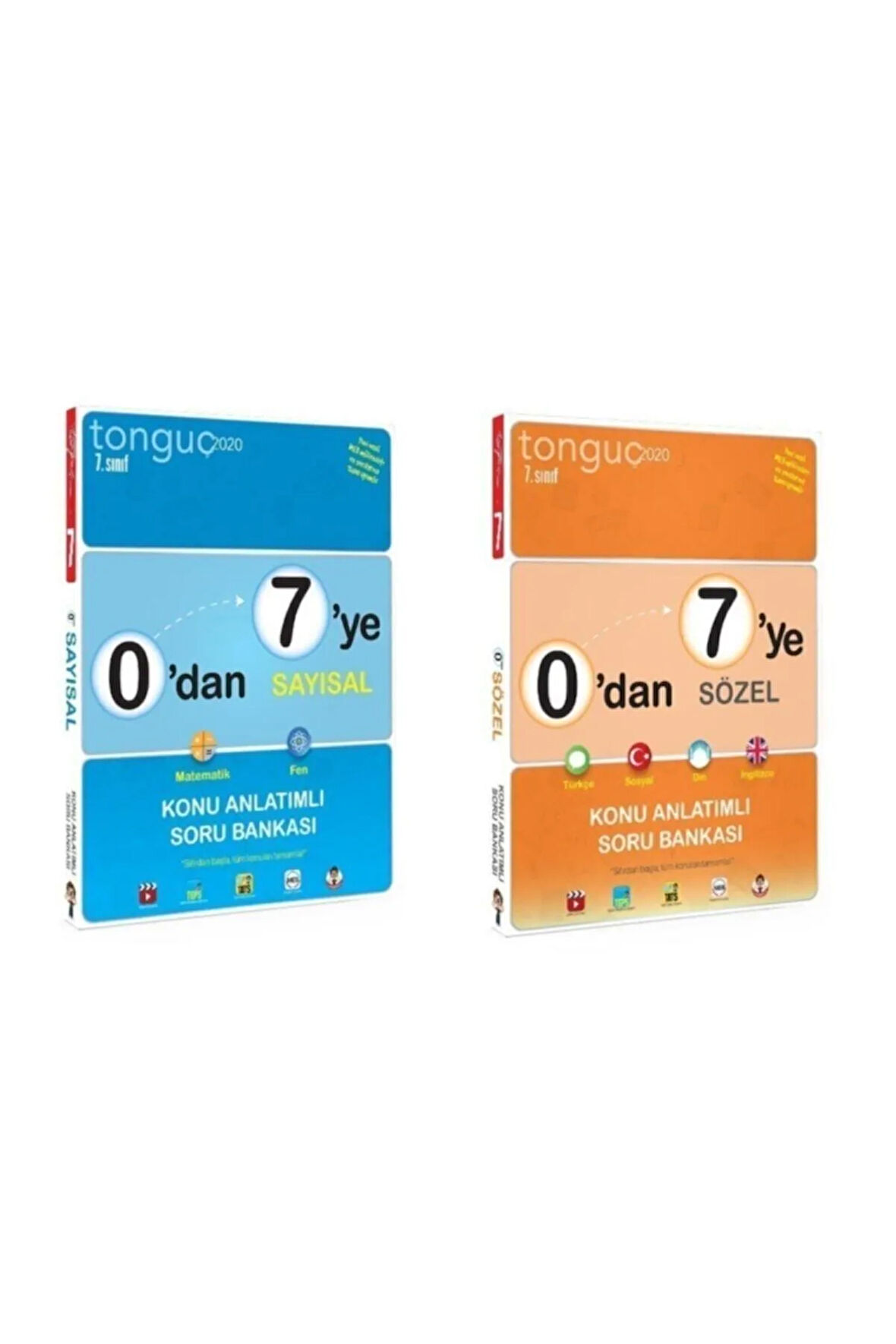 Tonguç 7. Sınıf 0'dan 7'ye Sayısal Sözel Konu Anlatımlı Soru Bankası Seti 2 Kitap