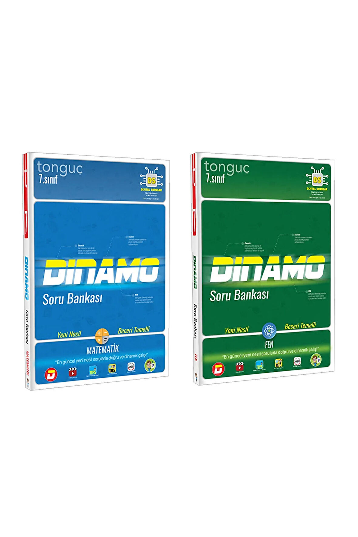 Tonguç 7. Sınıf Matematik + Fen Dinamo Soru Bankası Seti 2 Kitap