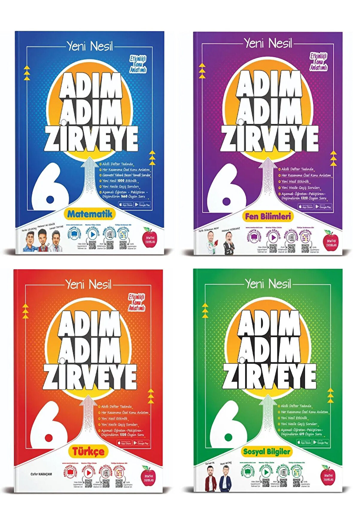 Newton 6. Sınıf Matematik Fen Türkçe Sosyal Adım Adım Zirveye Soru Bankası 4 Kitap