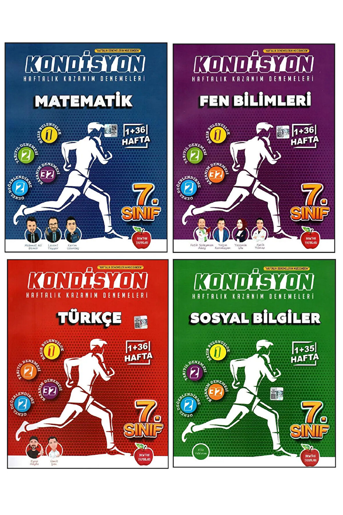 Newton 7. Sınıf Matematik + Fen Bilimleri + Türkçe + Sosyal Kondisyon Denemeleri 4 Kitap
