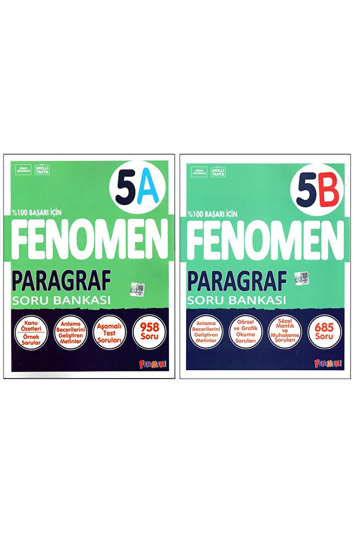 Fenomen 5. Sınıf Paragraf (A)+(B) Soru Bankası 2 Kitap