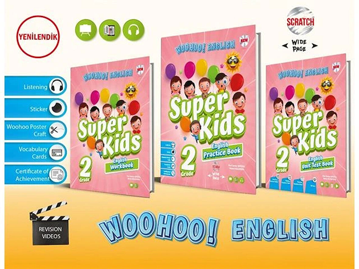 Kırmızı Beyaz Super Kids Woo Hoo! 2. Sınıf Yeni Maarif