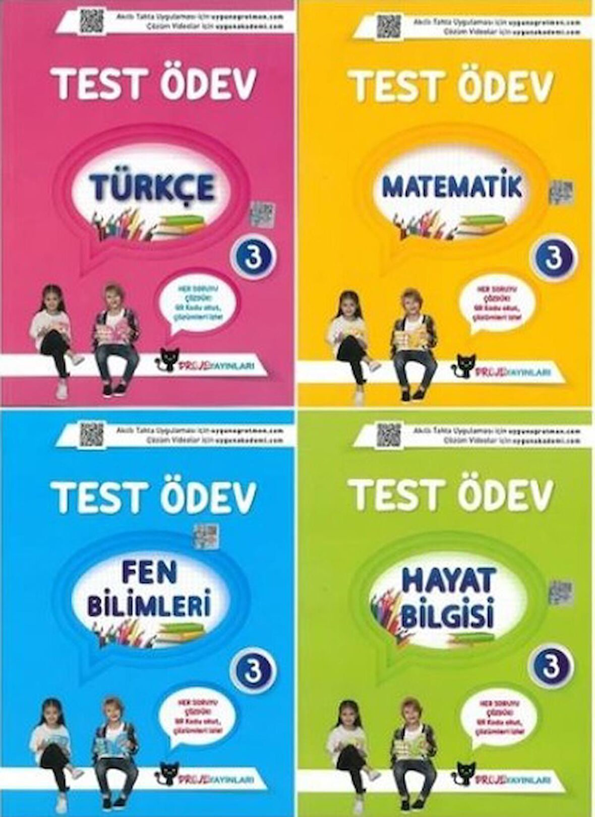 3. Sınıf Test Ödev Kitapları Türkçe- Matematik Fen Bilimleri Hayat Bilgisi Sadık Uygun Yayınları