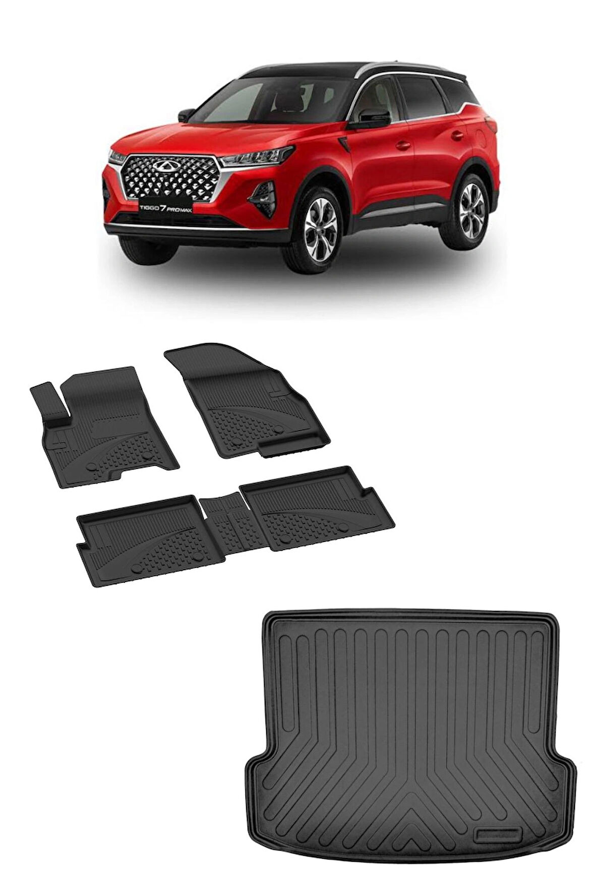 Chery Tiggo 7 Pro Max Havuzlu Paspas ve Bagaj Havuzu
