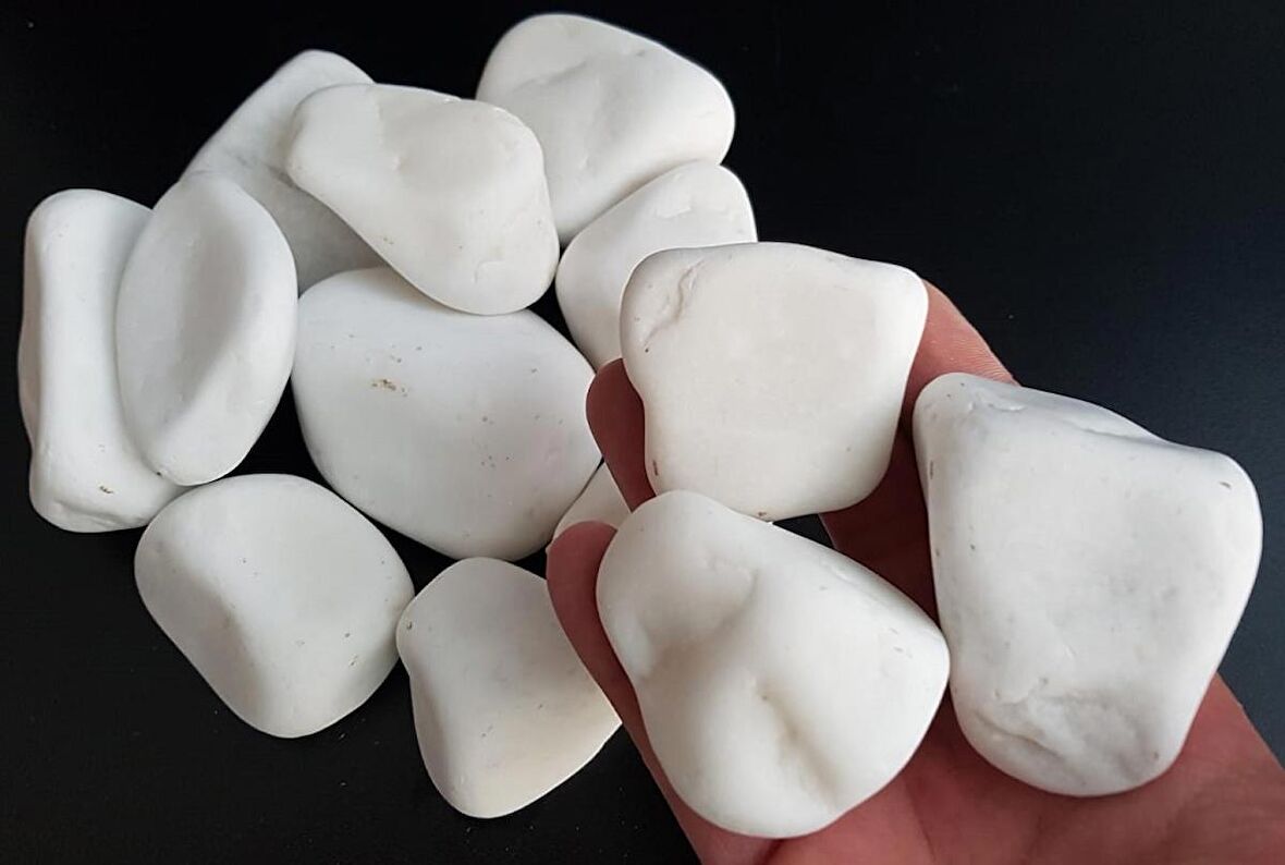 Dolomit Taş 1 Kg 4-6 Cm Beyaz Dolomit Bahçe Taşı Çakıl Taş