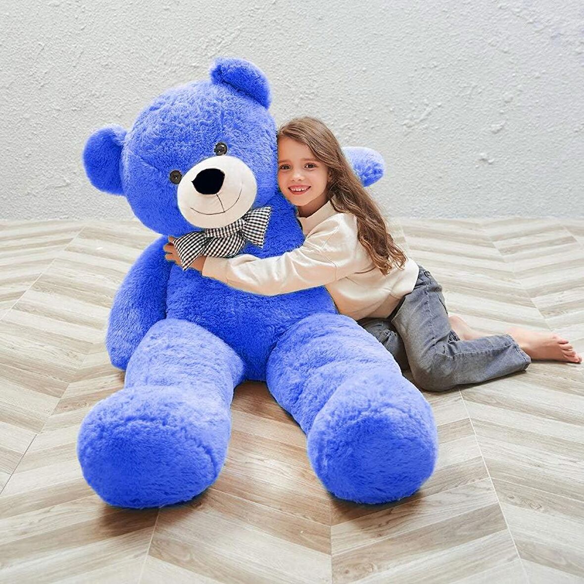 SOLE 175 cm Papyonlu DEV Boy Peluş Ayı - % 100 YERLİ