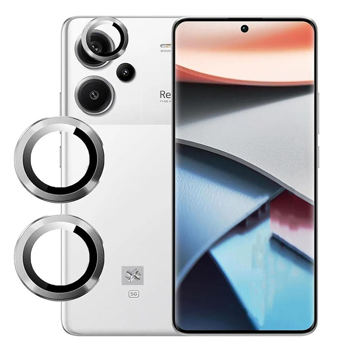 XİAOMİ NOTE 13 PRO 5G UYUMLU SAFİR CAM TELEFON KAMERA LENS KORUYUCU GÜMÜŞ