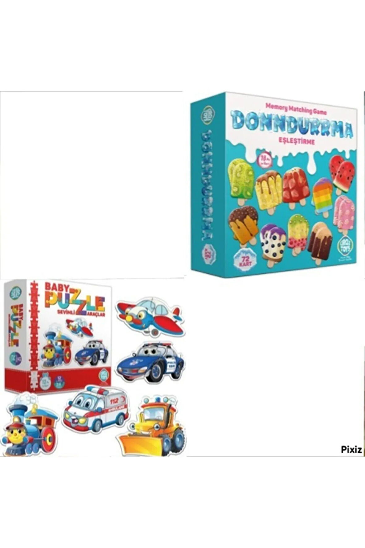 Baby Puzzle Araclar Ve Dondurma Eşleştirme