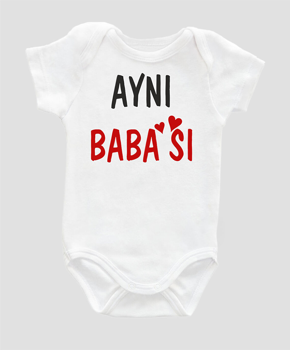 Organik %100 Pamuk Aynı Babası Baskılı Bebek Body ZBN063