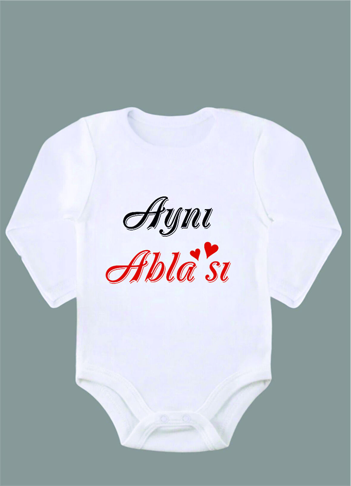 Uzun Kollu %100 Organik Pamuk Baskılı Bebek Body Çıtçıtlı Zıbın ZBN025
