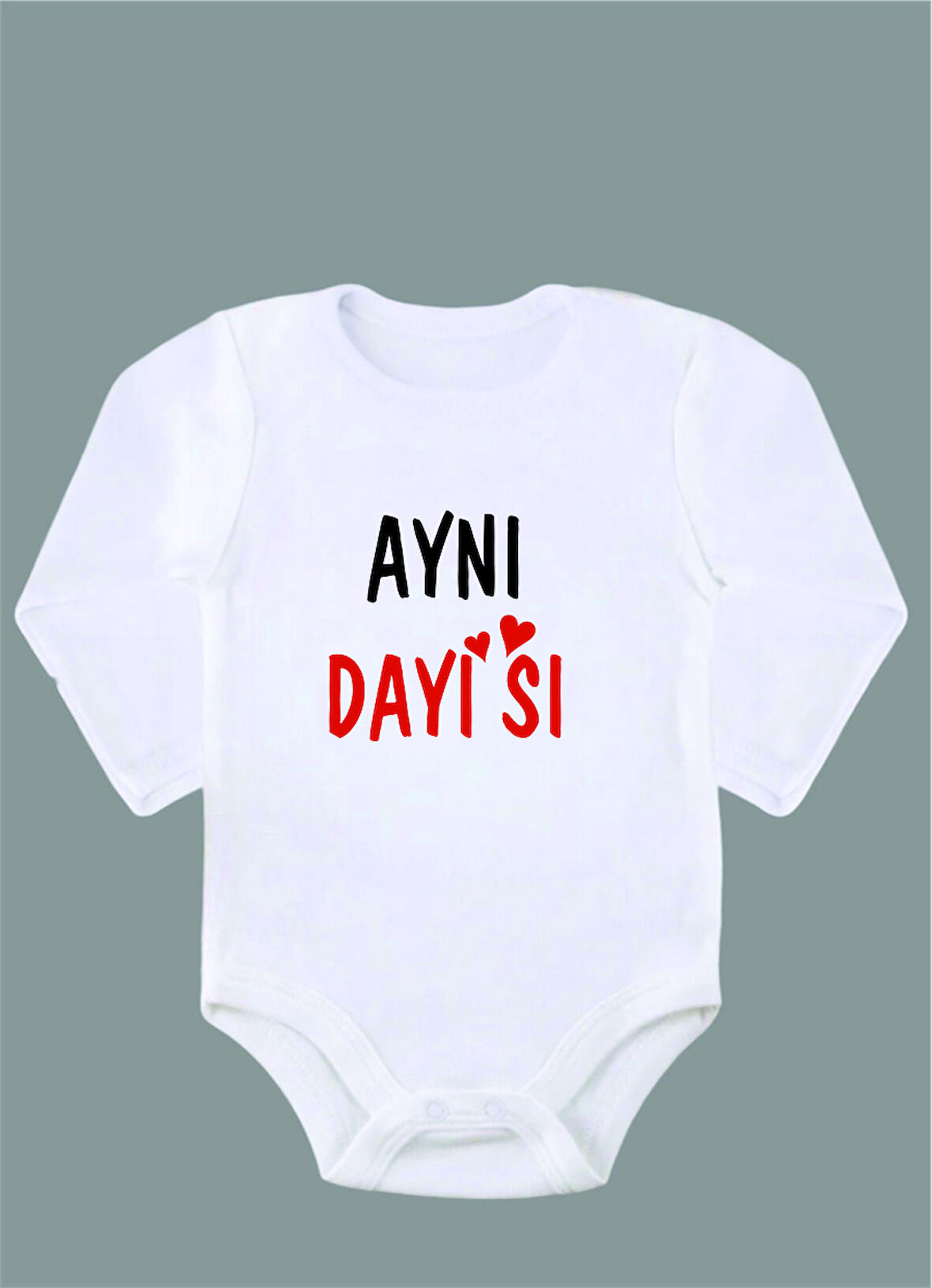 Uzun Kollu %100 Organik Pamuk Baskılı Bebek Body Çıtçıtlı Zıbın ZBN031