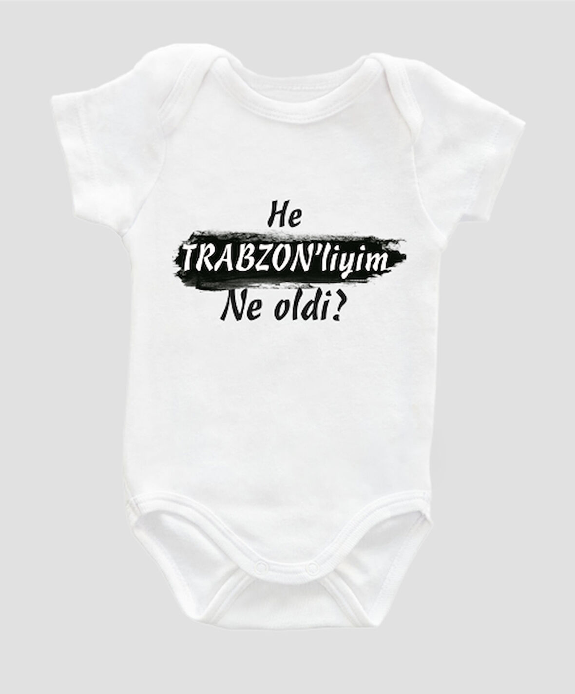 Organik %100 Pamuk He Trabzonliyim Ne oldu Bebek Body ZBN089