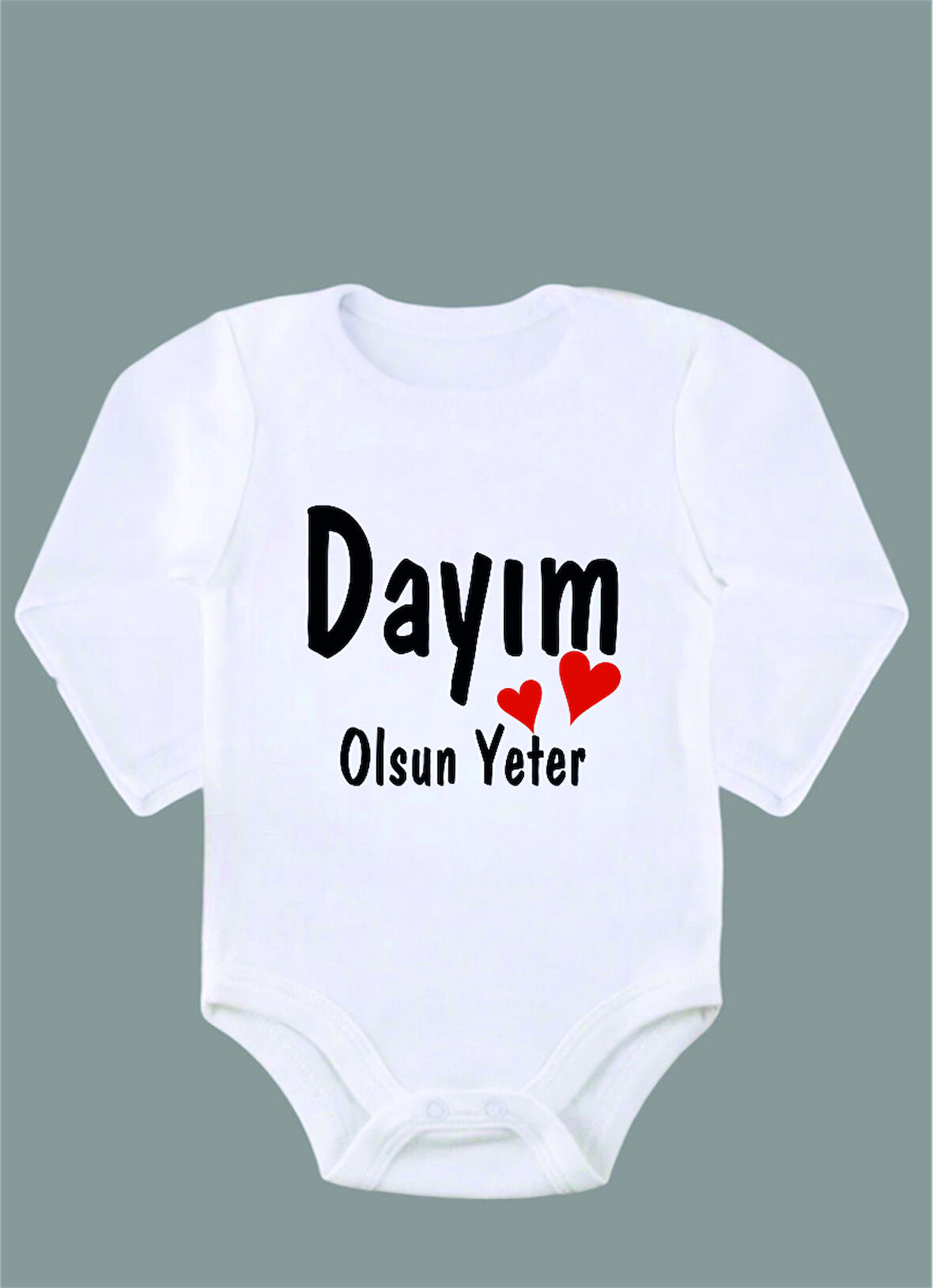 Uzun Kollu %100 Organik Pamuk Baskılı Bebek Body Çıtçıtlı Zıbın ZBN078