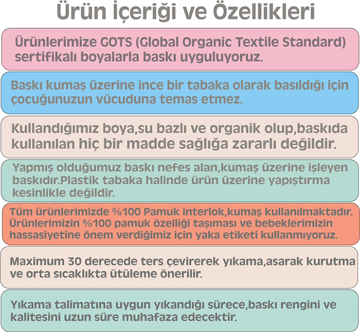 Uzun Kollu %100 Organik Pamuk Baskılı Bebek Body Çıtçıtlı Zıbın ZBN050