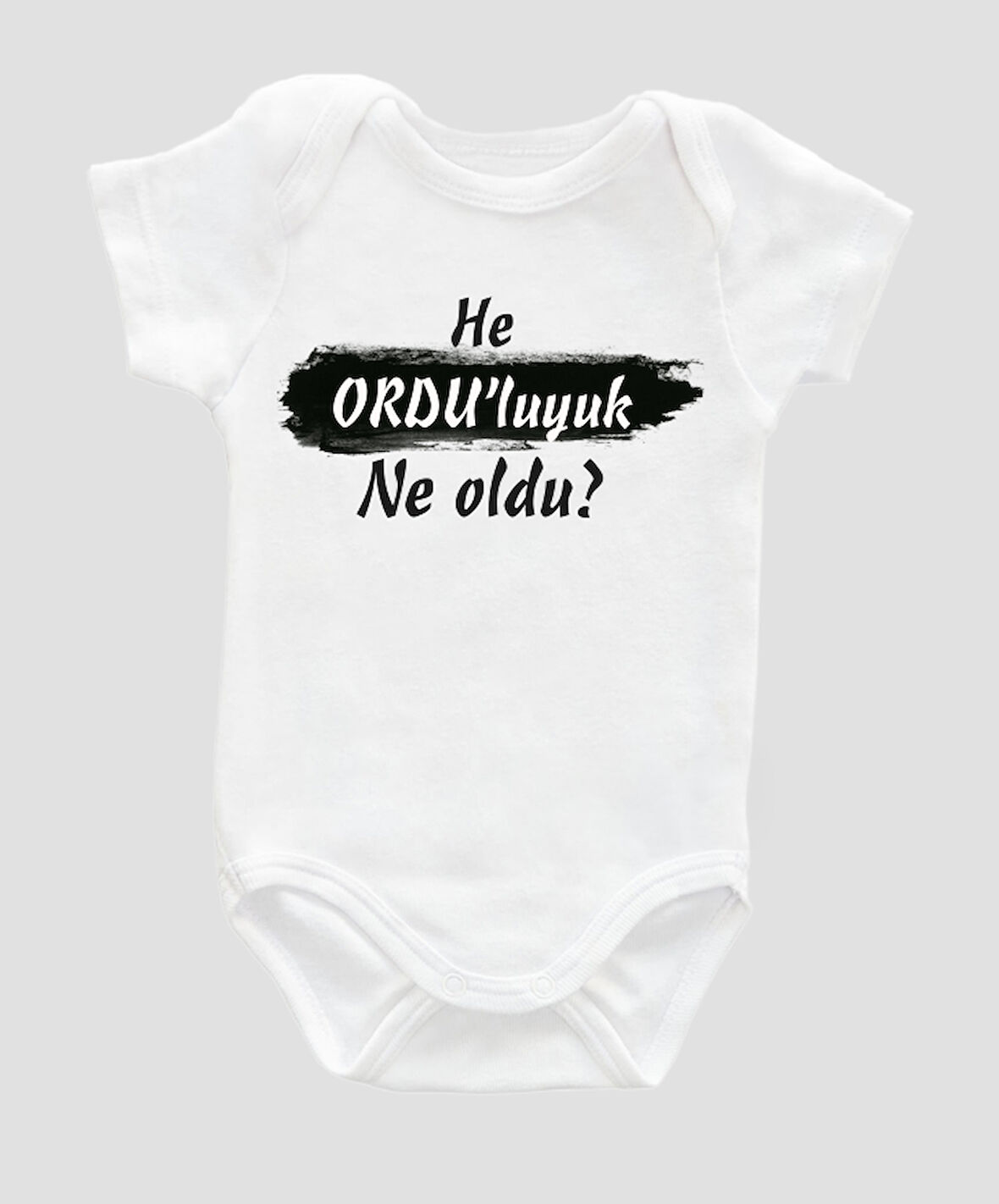 Organik %100 Pamuk He Ordu'luyuk Ne oldu Bebek Body ZBN086