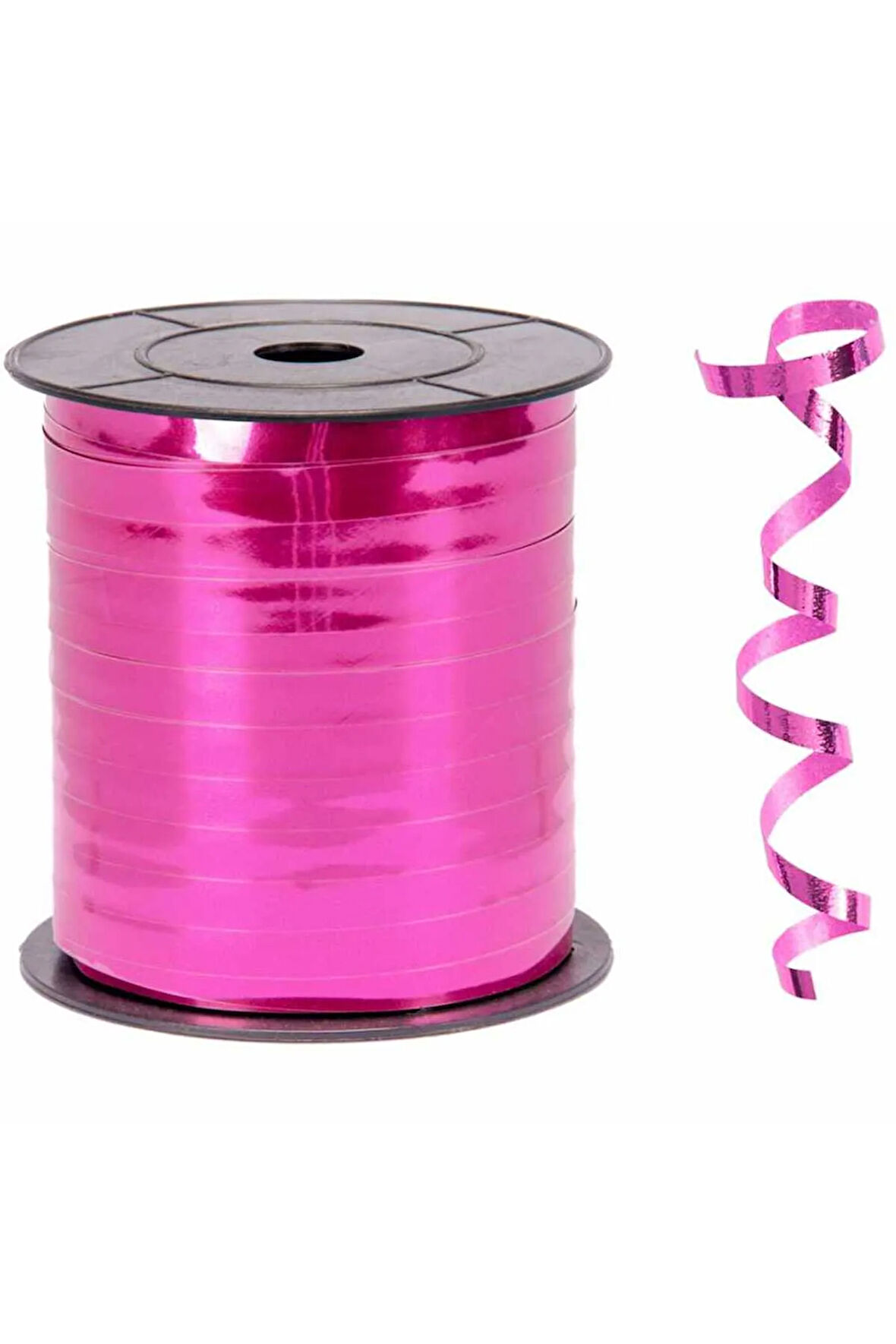 Fuşya Renk Metalik Rafya 8 mm x 200 MT