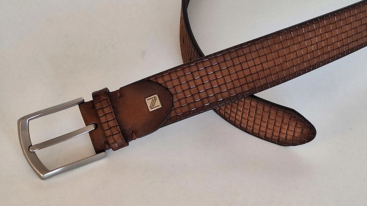 DARKWOOD SPOR ERKEK KEMER-HAKİKİ DERİ-KAHVERENGİ-100 CM