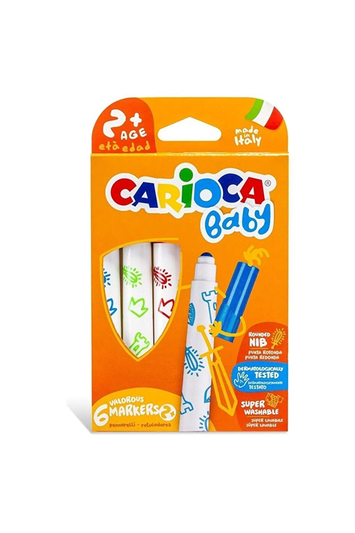 Jumbo Bebek Süper Yıkanabilir Keçeli Boya Kalemi 6'lı 2 Yaş+