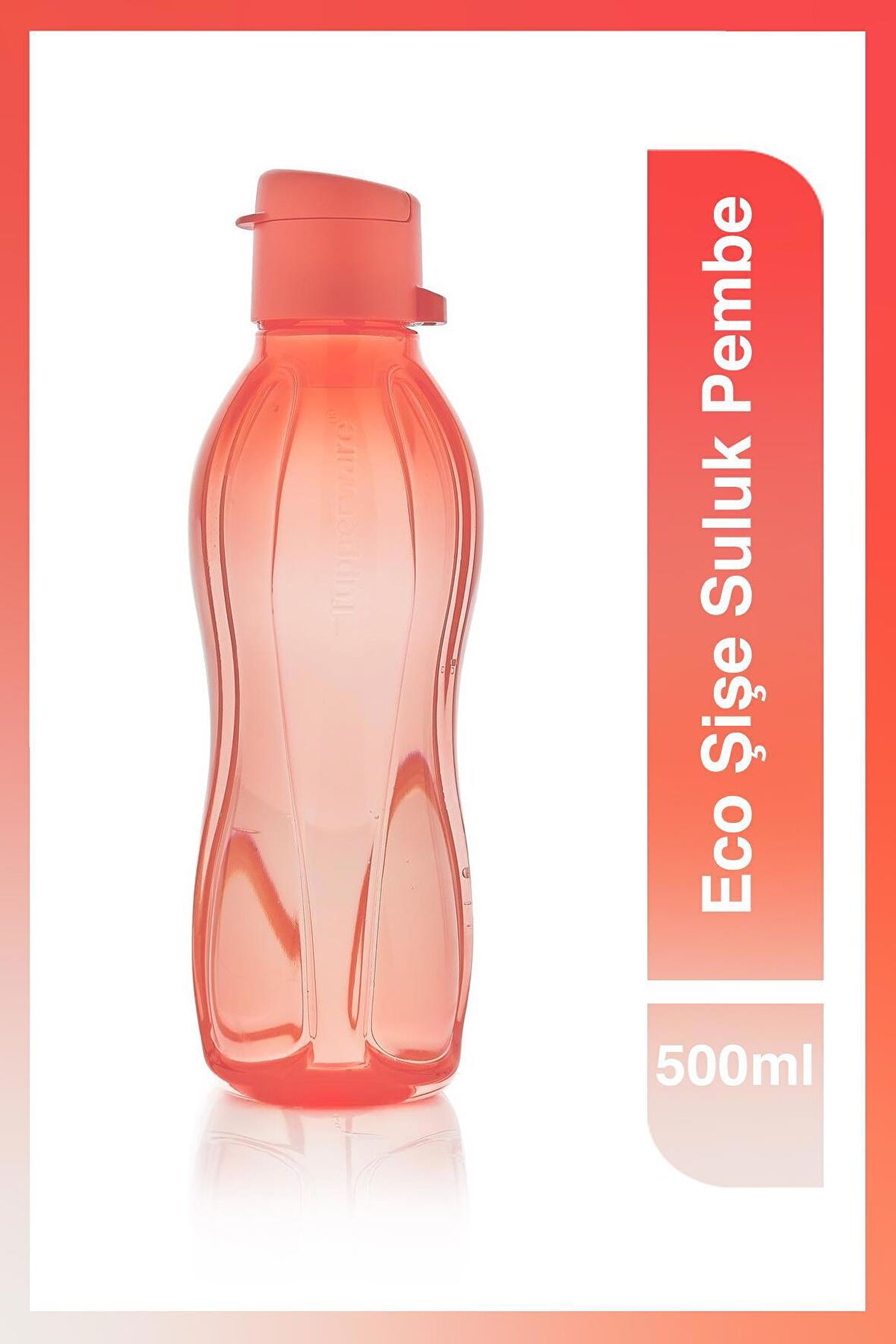 Eco Şişe Suluk Kolay Kapak 500 ml Pembe