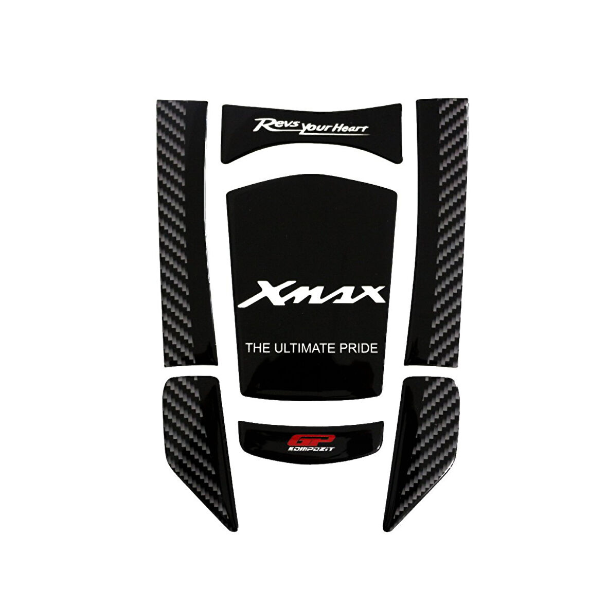 Gp Kompozit Tank Pad X-max 250 2018-2022 Karbon Desen
