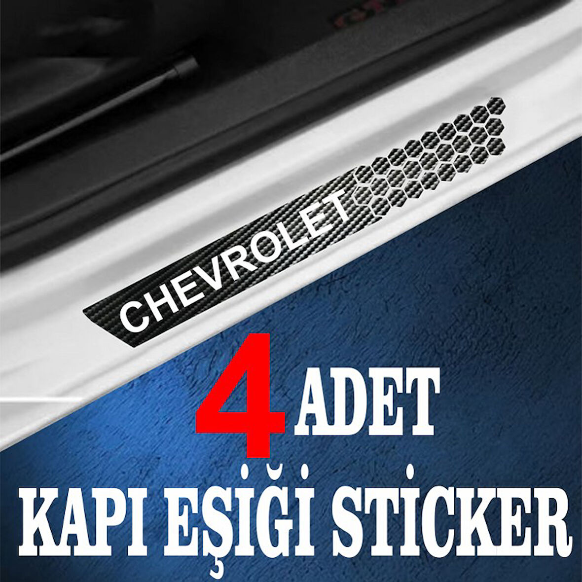 Chevrolet uyumlu  özel Oto Kapı eşikleri Sticker Karbon 4 Adet