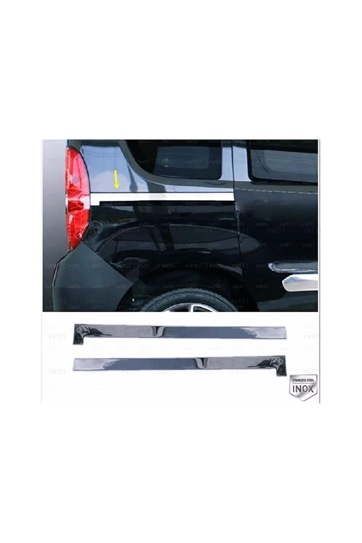 Fiat Doblo Krom Sürgü Nikelajı 2 Prç 2010 - 2022 arası P.çelik